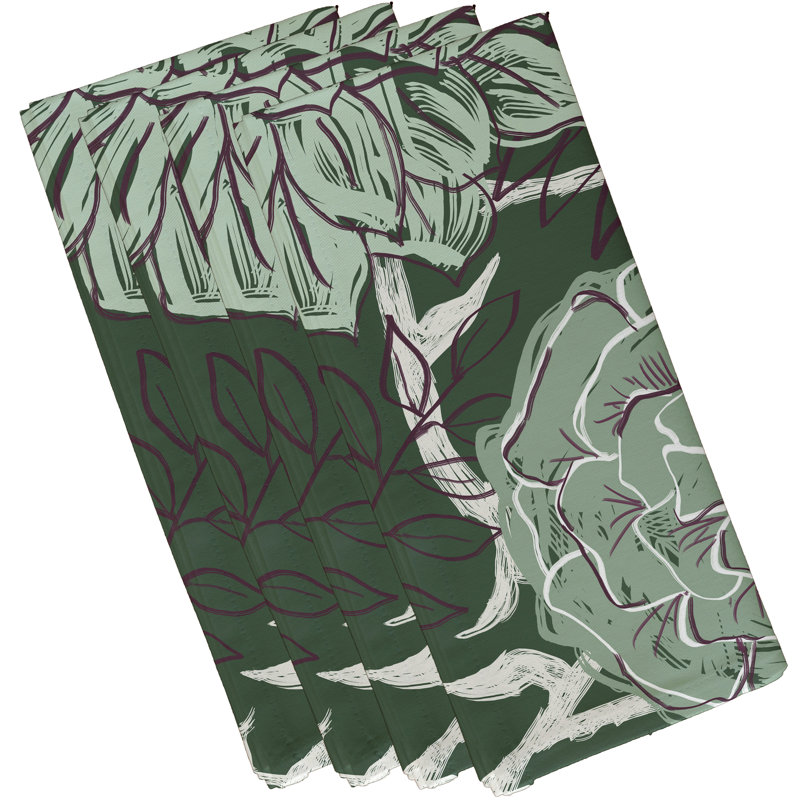 Ensemble de serviettes 4 pièces Minto, L 18 po x L 18 po, Herbe verte