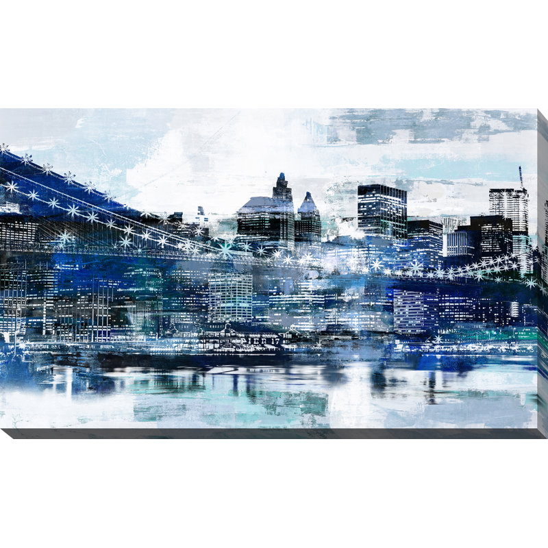 «Manhattan II», reproduction d'impression sur toile, H 18 po x l 30 po