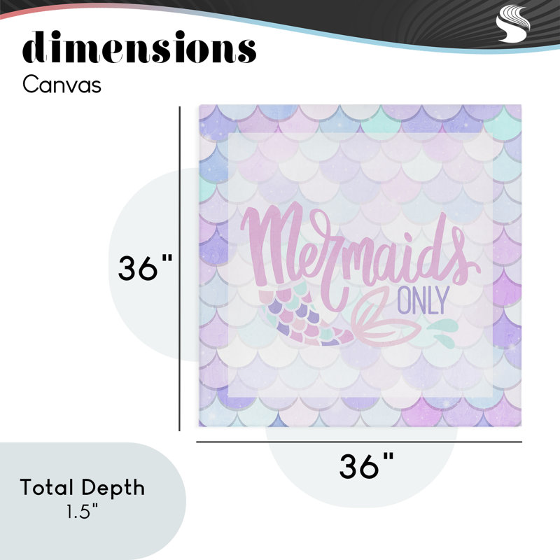 «Pastel Mermaids Only», toile de Kim Allen, H 36 po x l 36 po