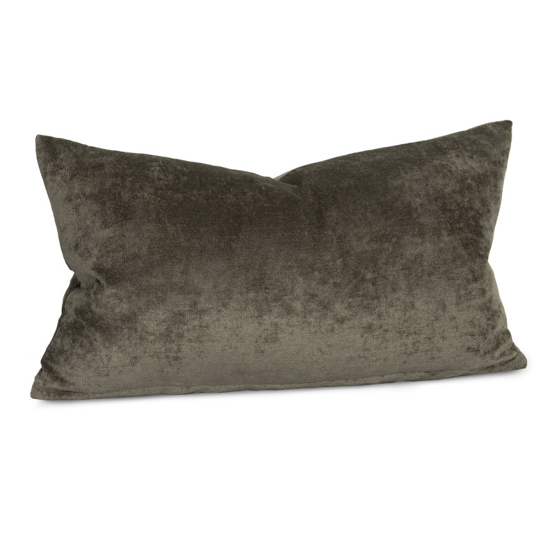 Wein Throw Pillow Cover & Insert, Rectangle 12"H x 21"W, Umber, Feather