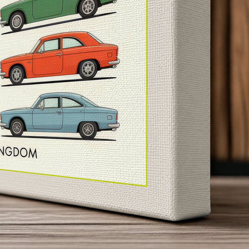 Sorted Imports Retro 1 Piece Wrapped Canvas Wall Art, 18x12 - 45.7 x 30.5 cm, Cream Border