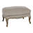 Comacho 32" Traditional Textured Fabric Ottoman with Durable Textured Upholstery, Weathered Gray Wood Legs-333620287