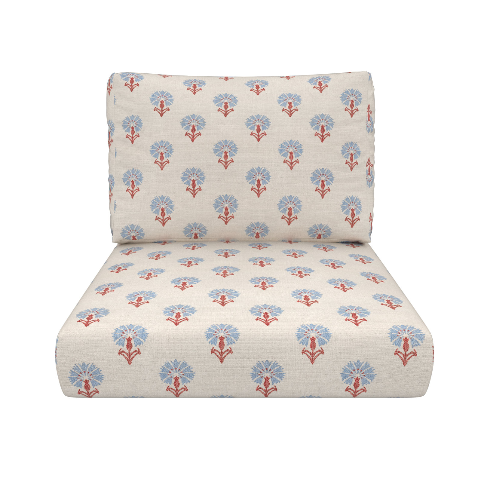 Amala 29" Sunbrella® Seat and Back Cushion, Sunbrella Mira Bluebell