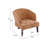 Carreras Upholstered Accent Chair With Curved Back & Wooden Legs-238214989-267009192