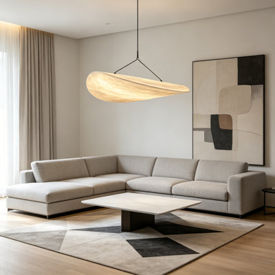 Lustre moderne en soie Wabi-sabi 
