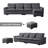Upholstered L-Shaped Sectional Reversible-585682532