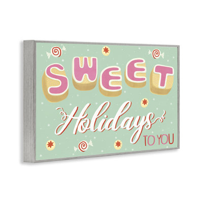 «Sweet Holidays To You», estampe numérique encadrée, design par Laura Watson