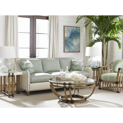 Twin Palms 3 - Piece Glass Top Living Room Table Set
