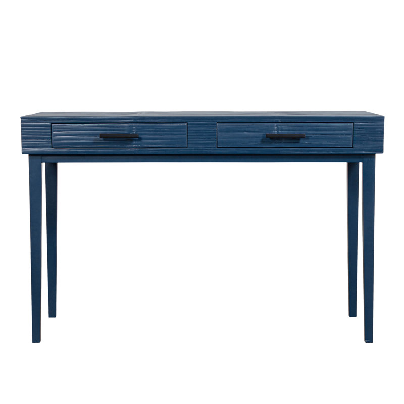 Bureau en bois massif Andros, Bleu marine