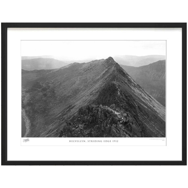 Helvellyn, Striding Edge 1912 by Francis Frith - Single Picture Frame Print, 60cm H x 80cm W x 2.3cm D