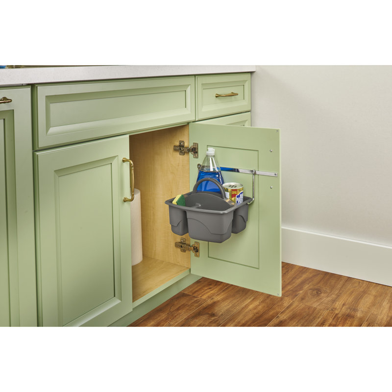 Undersink Door Mount Cleaning Organizer, Gray