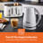 Geepas 4 Slice Bread Toaster & 1.7L Cordless Electric Kettle Combo Set-88767847