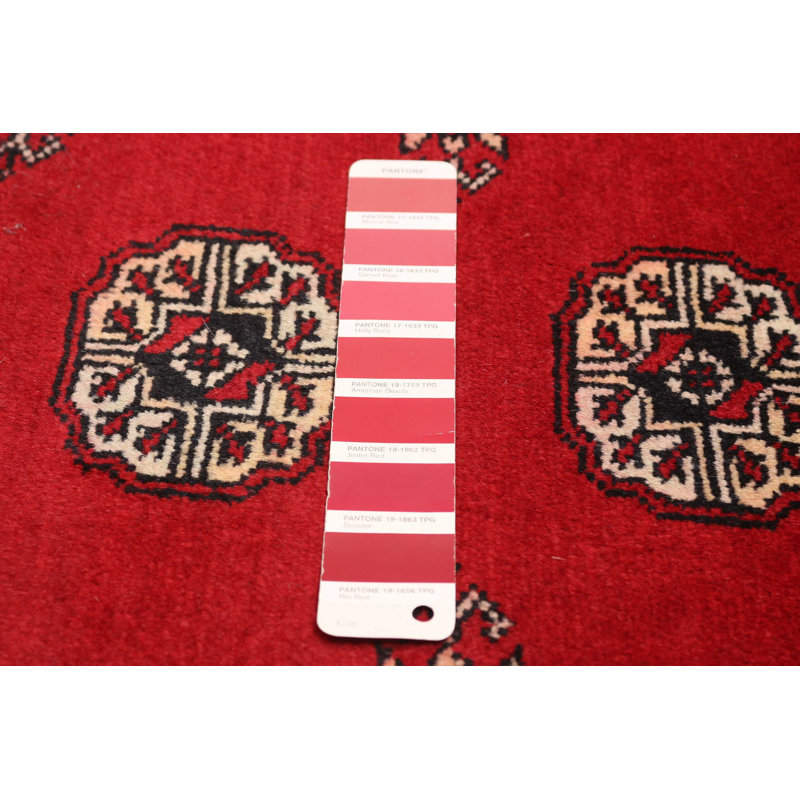 Tapis rouge Finha Peshawar Bokhara 8 pi 1 po x 10 pi 7 po