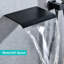 Robinet de baignoire de salle de bain de style moderne en noir mat avec fixation murale, douchette et douchette cascade,