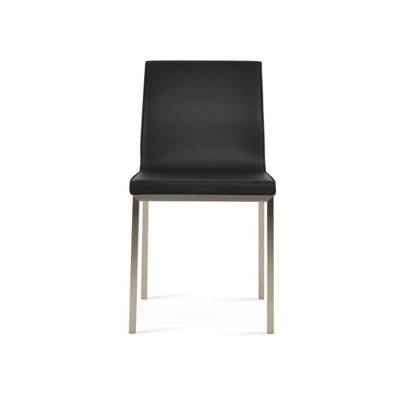 Chaise en métal Polo, Noir, noir, noir, noir, Acier Inoxydable