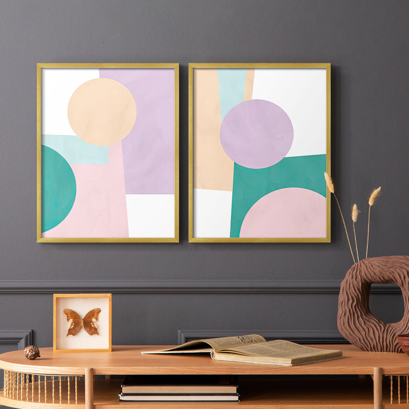 Papier Daydream I - impression encadrée de qualité supérieure - prête à être accrochée - aucun clou requis - aucun clou requis