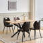 Dining Chairs - Contemporary Dining Chair - Comfortable Velvet Dining Chair - Metal Legs-877655163-892459984