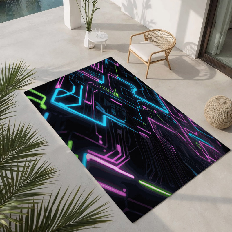 Glowstream Indoor And Outdoor Area Rug, Rectangle 2' x 3'