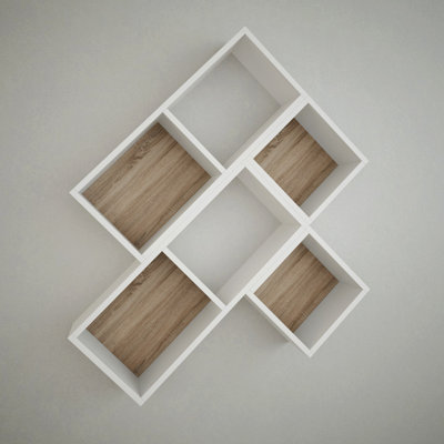 6 Piece Accent Shelf with Adjustable Shelves