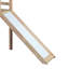 Lit simple mezzanine bas avec glissade, échelle, barrières de sécurité, lit mezzanine simple en bois d'hévéa, naturel