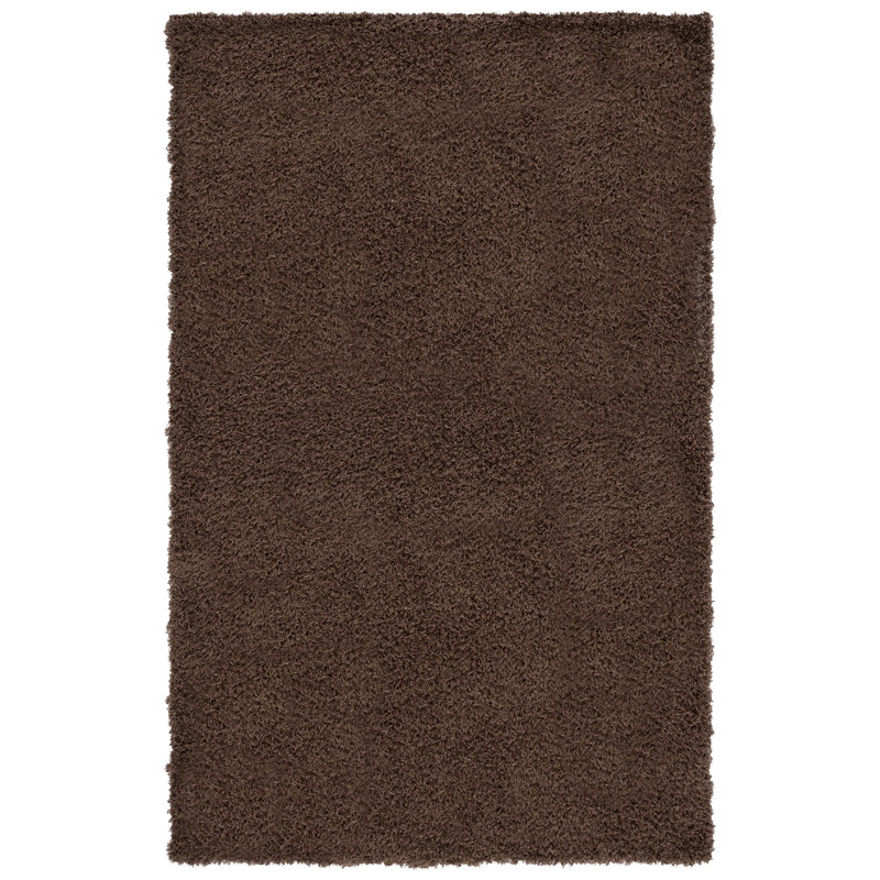 Tapis brun clair touffeté à la main Assar , Rectangle 5 pi x 8 pi
