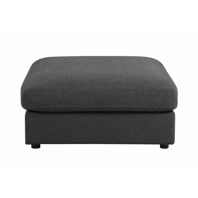 Repose-pieds standard carré de 41 po Eurydice, Mélange de polyester gris anthracite