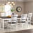 Boneta Ladder Back Side Chair with Wood, Gray and White