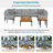 Ensemble de conversation modulaire d'extérieur moderne avec ensemble de conversation et coussins de patio-381915298