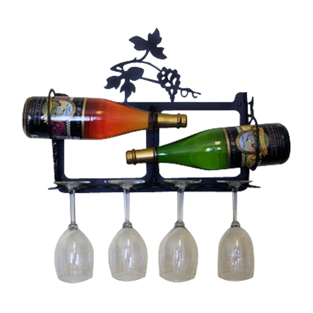 Rebrilliant Spinelli 6 Bottle Hanging Wine Bottle & Glass Rack