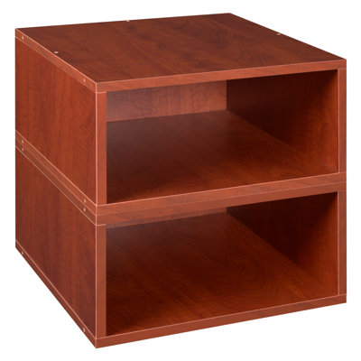 Neldean Storage Organizer Open Bookshelf Set- Half Size Cubes