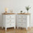 3 Drawer Nightstand Set Of 2, Bedside Tables With Solid Wood Knobs-1346276161
