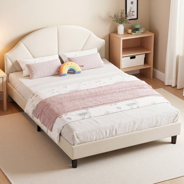 Bed, Beige, 150x200cm