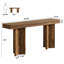 Console 63 po, table d'entrée en bois