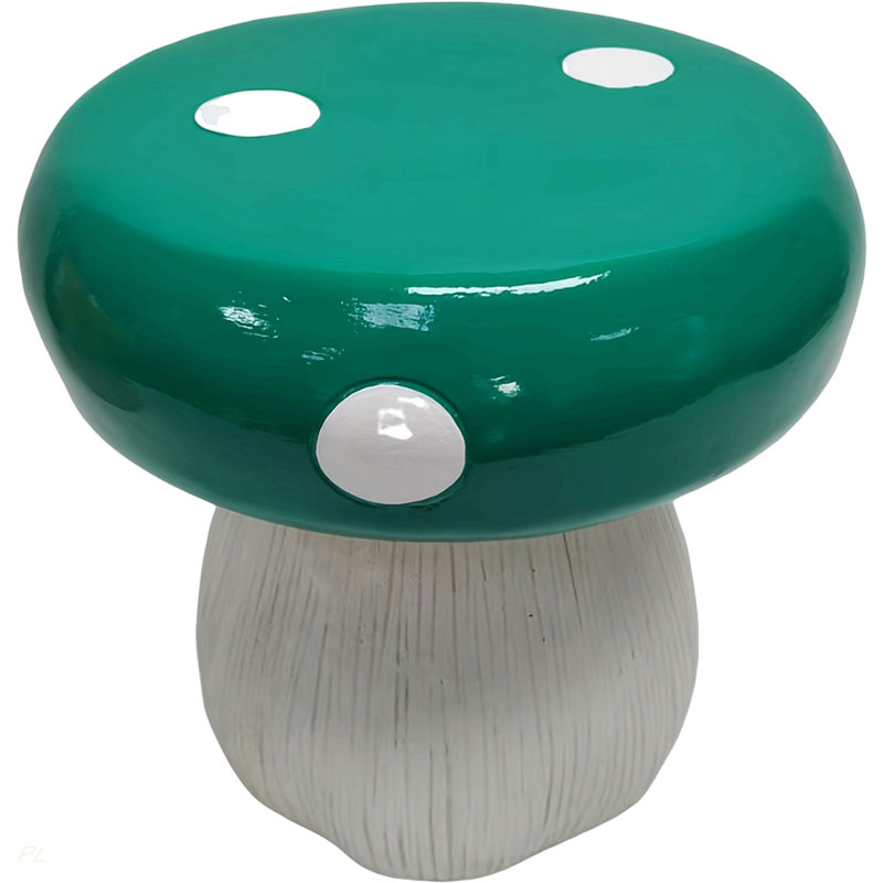 Statue tabouret Mushroom, tabouret de jardin extérieur en résine, tabouret surdimensionné à base de forêt 13,8 pouces, tabouret d'intérieur Courtyard