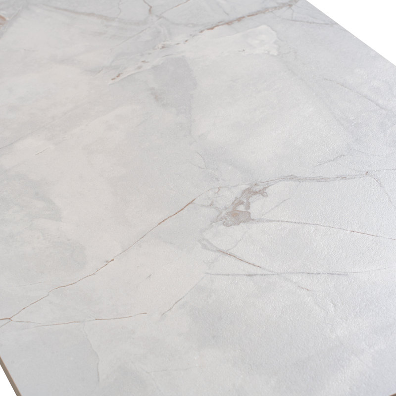 Strata 16 po x 48 po Carreau de sol et mur en céramique grand format gris clair et blanc mat (paquet de 15,5 pieds carrés) - paquet de 3