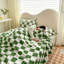 Checkered Lightweight Soft & Cozy Flannel Fleece Throw Blanket for Sofa & Bed in All Season-125344966-125344967
