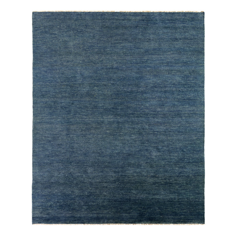 Jaipur Living Origin SAG11 Handknotted Solid Dark Blue Area Rug (12'x15'), Rectangle 8'6" x 11'6"