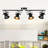 37'' 4 -Light Track Kit Track Lighting Fixtures Ceiling Track Light with Dimmable Adjustable Head