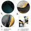 Décoration murale abstraite géométrique en marbre blanc et doré V - marbre abstrait-87838381
