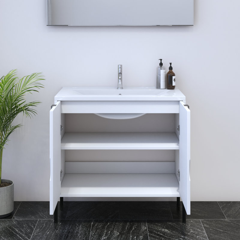 Meuble-lavabo simple 31,5 po avec plateau Taren