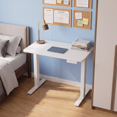 Electric Standing Desk, 31.8" x 19" Adjustable Height Standing Desk with 4 Memory Presets, Quiet Motor Computer Desk for Home Office, Small Desk, Study Desk, Gaming Desk