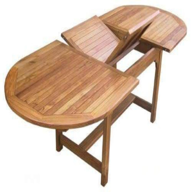 Chantsong Oval Teak Extendable Outdoor Dining Table , 240cm cm W 100cm cm D