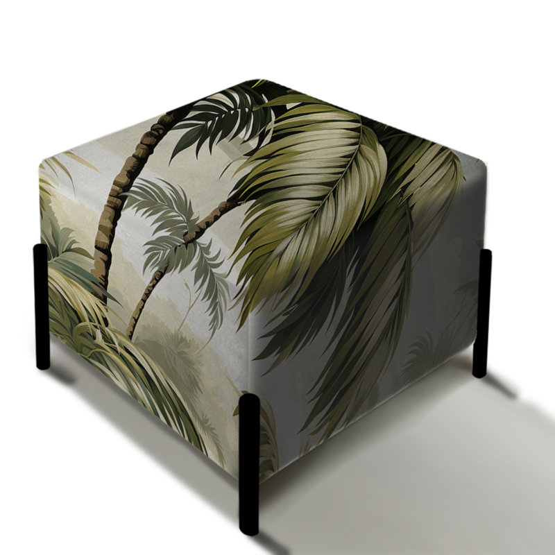 Motif tropical de chuchotement - repose-pieds carré tropical
