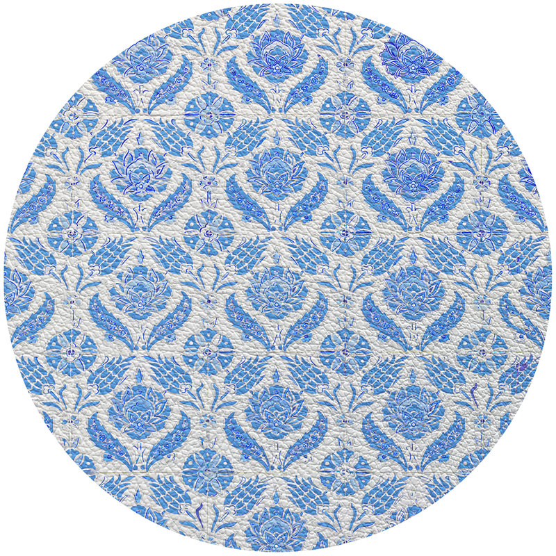Tulipia 16'' Vinyl Placemat, Blue