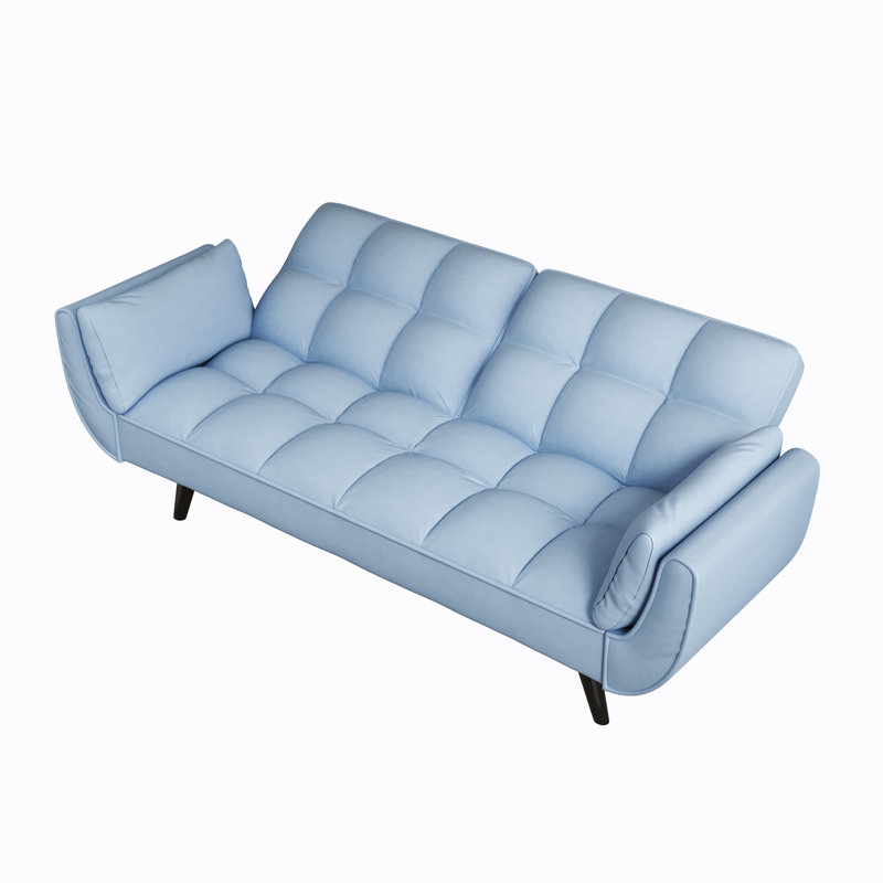 Canapé Kuebing, Velours bleu marine antique