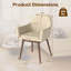 Ensemble de 2 chaises d'appoint rembourrées avec dossier confortable rembourré beige-1422273685-1422273684