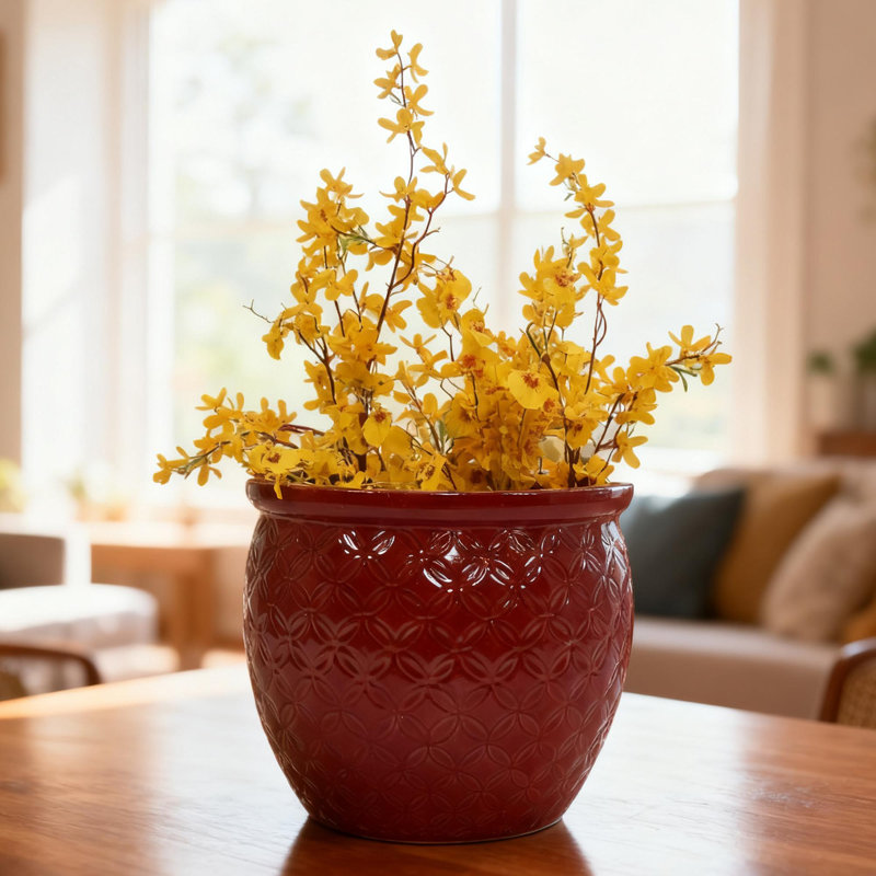 Pot de fleurs en céramique de haute qualité, Pâte de haricots rouge