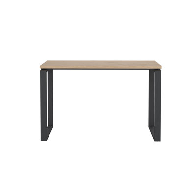 Embrie 47.24" W Home Office Writing Office Desk, Jackson Hickory/Matte Grey