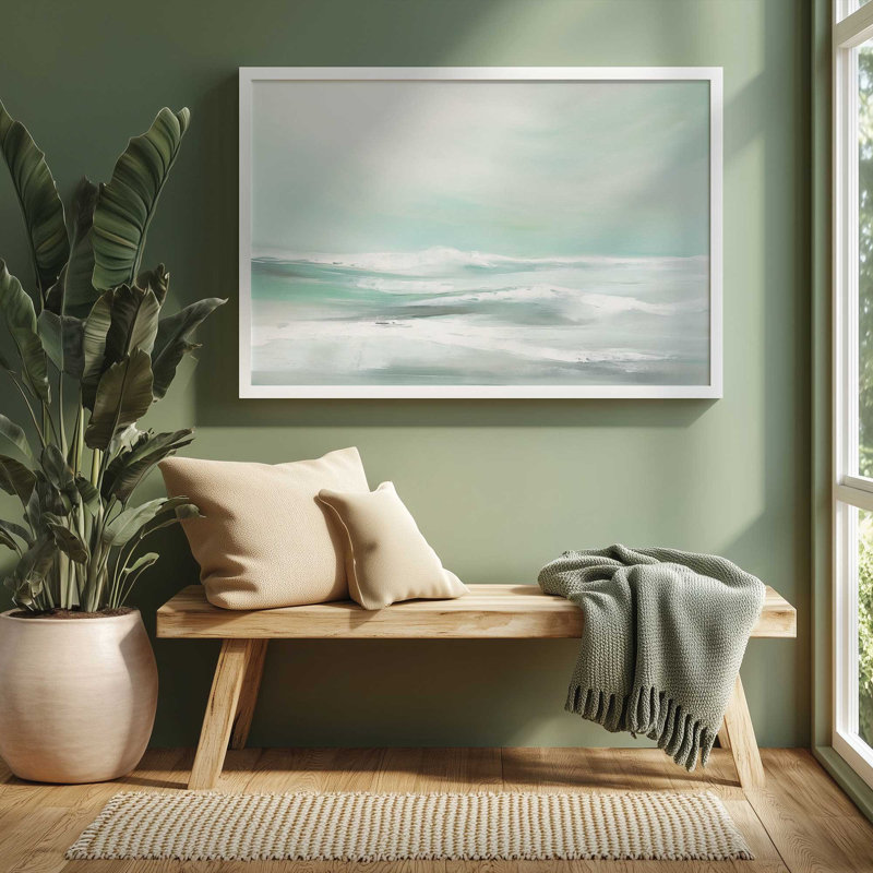 Serene Swells I, Cadre photo simple blanc opaque, H 19 po x l 25 po