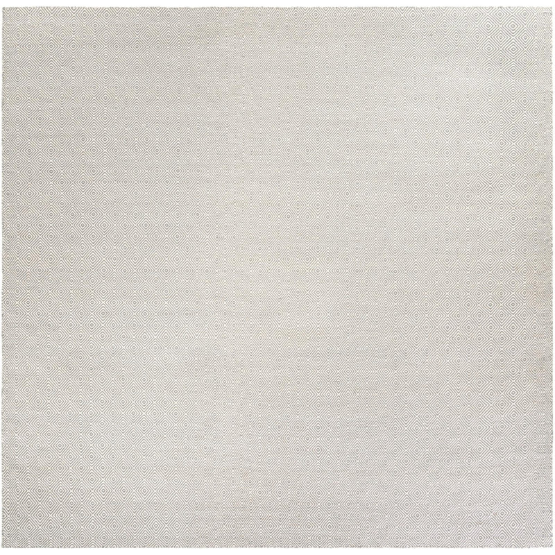Tapis contemporain contemporain gris, Carré 12 pi